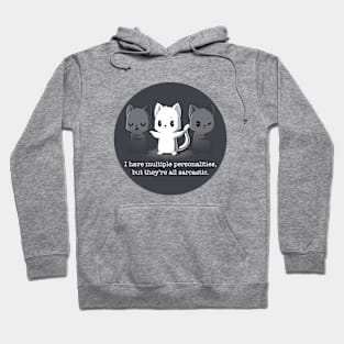 Cute Funny Cat Kitten Sarcastic Humor Quote animal Lover Artwork Hoodie